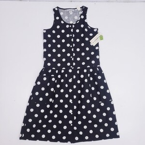 Vintage 90s Rosebud II Deadstock Cotton Dress 100% Cotton Black White Polka Dots | Vintage Black White Polka Dot Cotton 90s Midi Dress