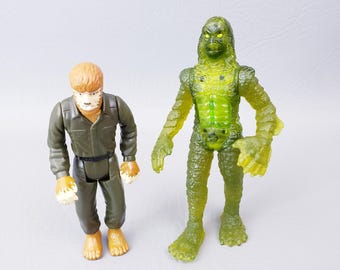 Vintage 1997 Universal Monsters Wolfman & Creature From The Black Lagoon Actionfiguren von Burger King Lot von 2