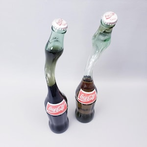 Vintage Coca Cola Twisted Bottle | Coca Cola Coke Mexican Glass Bottle Twisted Neck Stretched Sealed Unopened Lot 2