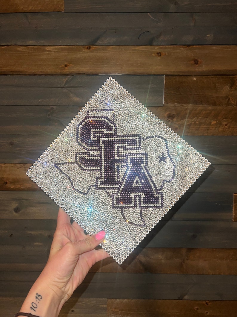 Custom Rhinestone Graduation Cap Etsy