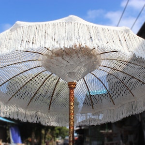 Gehäkelter Makramee Sonnenschirm Durianholz Etsy.de