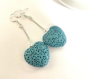 925 Silver Volcanic Rock Lava Earrings - Tenerife, Spain