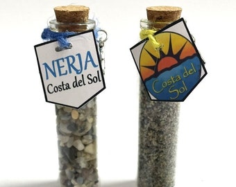 Costa del Sol/ Nerja, Spain Sand & Pebbles Samples - Art Collectible, Unique Gift, Souvenir