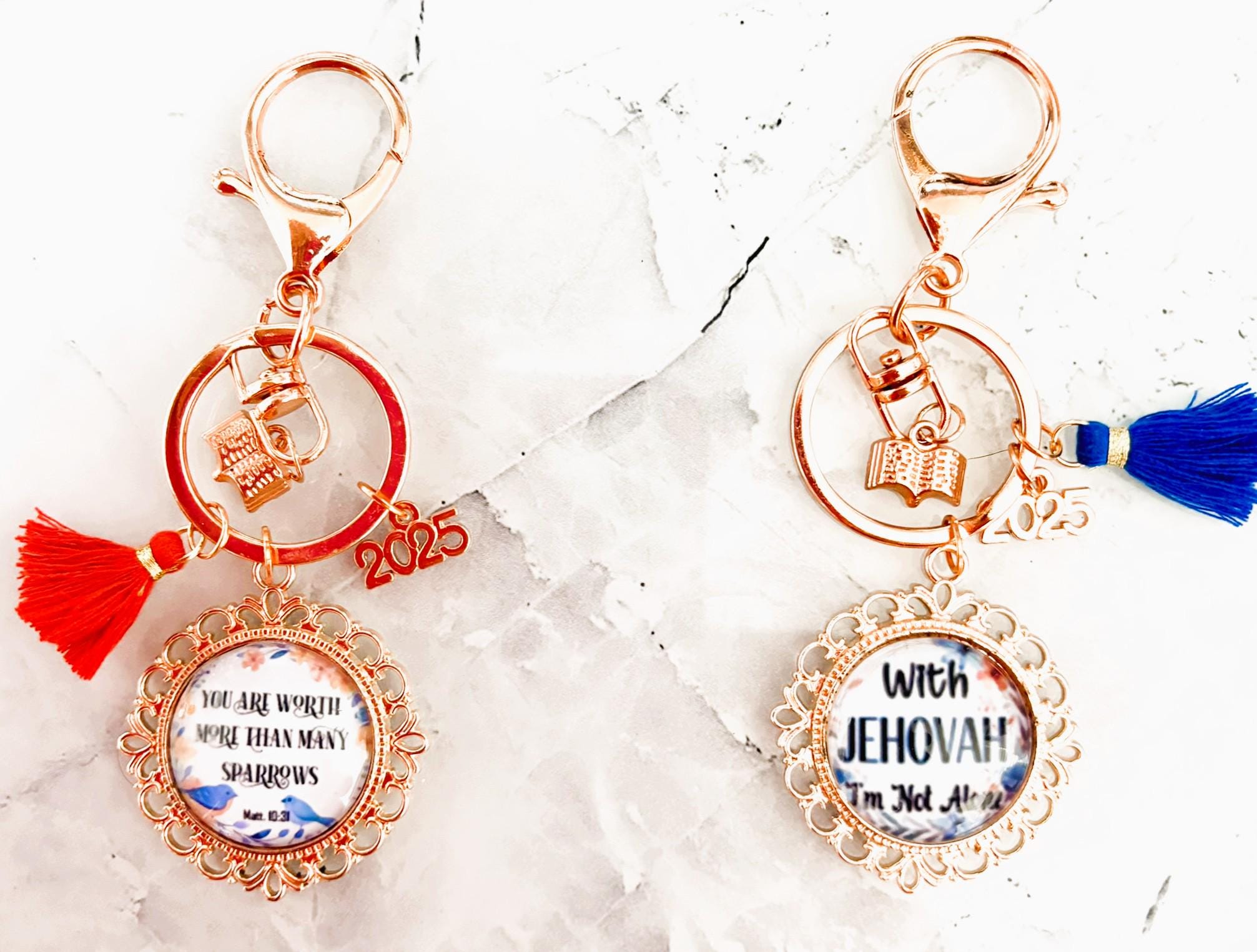 Scripture Key Chains JW Gift Scripture Key Chain/key Ring Pendant Necklace Portrait Necklace ...