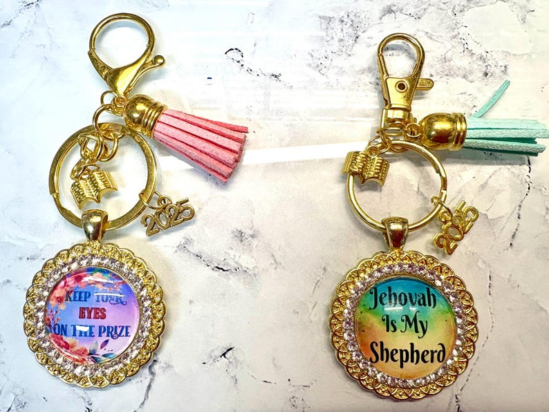 Scripture Key Chains JW Gift Scripture Key Chain/key Ring Pendant Necklace Portrait Necklace ...