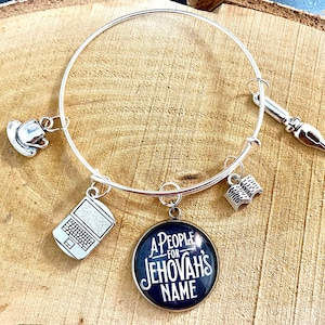 JW Bangle Bracelet Photo Cabochon Charms