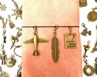 New Traveler's Notebook Vintage Brass Charms | Midori Journal Planner Notebook Antique Accessories # 4