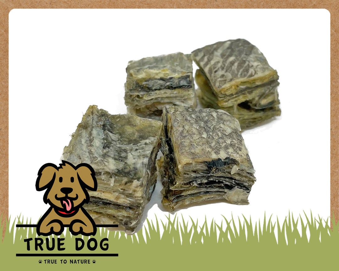 True Dog Fish Skin Cubes 100g1kg 100 Fish Jerky Natural Dog Chew
