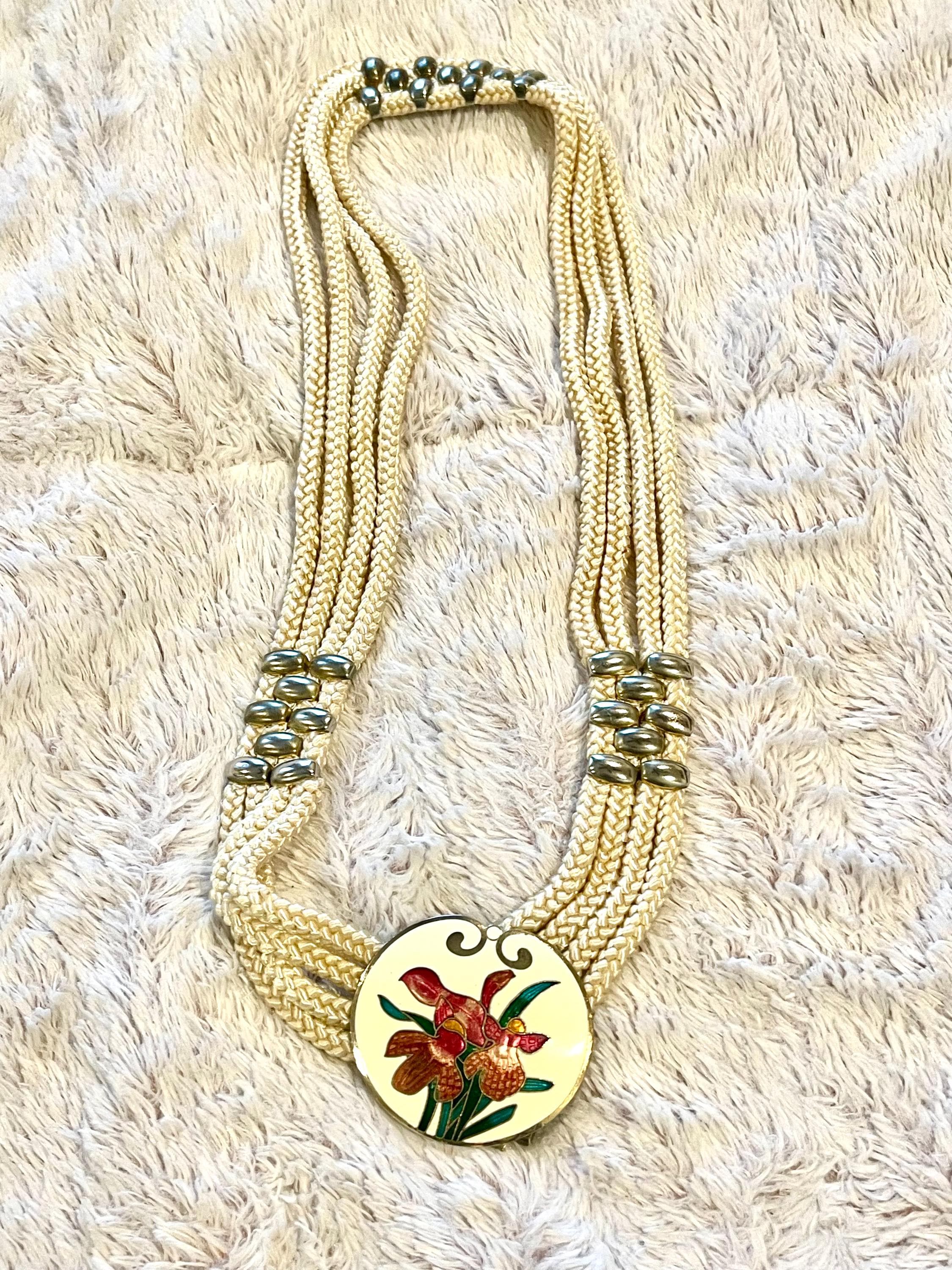 Vintage Cloisonné Buckle Rope Belt - Etsy