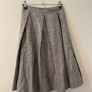 Vintage 1980s Wool Blend Pleated Skirt