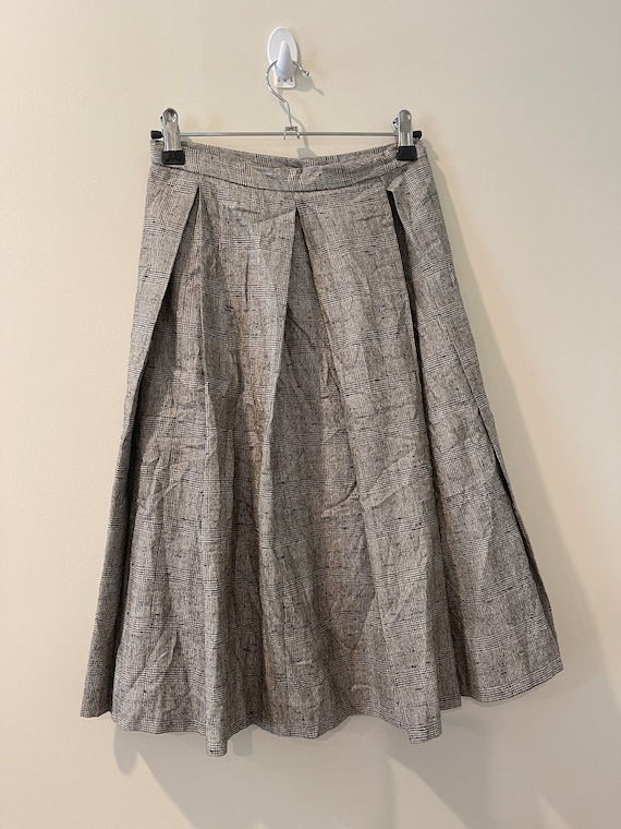 Vintage 1980s Wool Blend Pleated Skirt