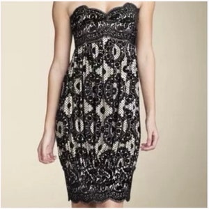 Diane Von Furstenberg Marcella Black Velvet Burnout Strapless