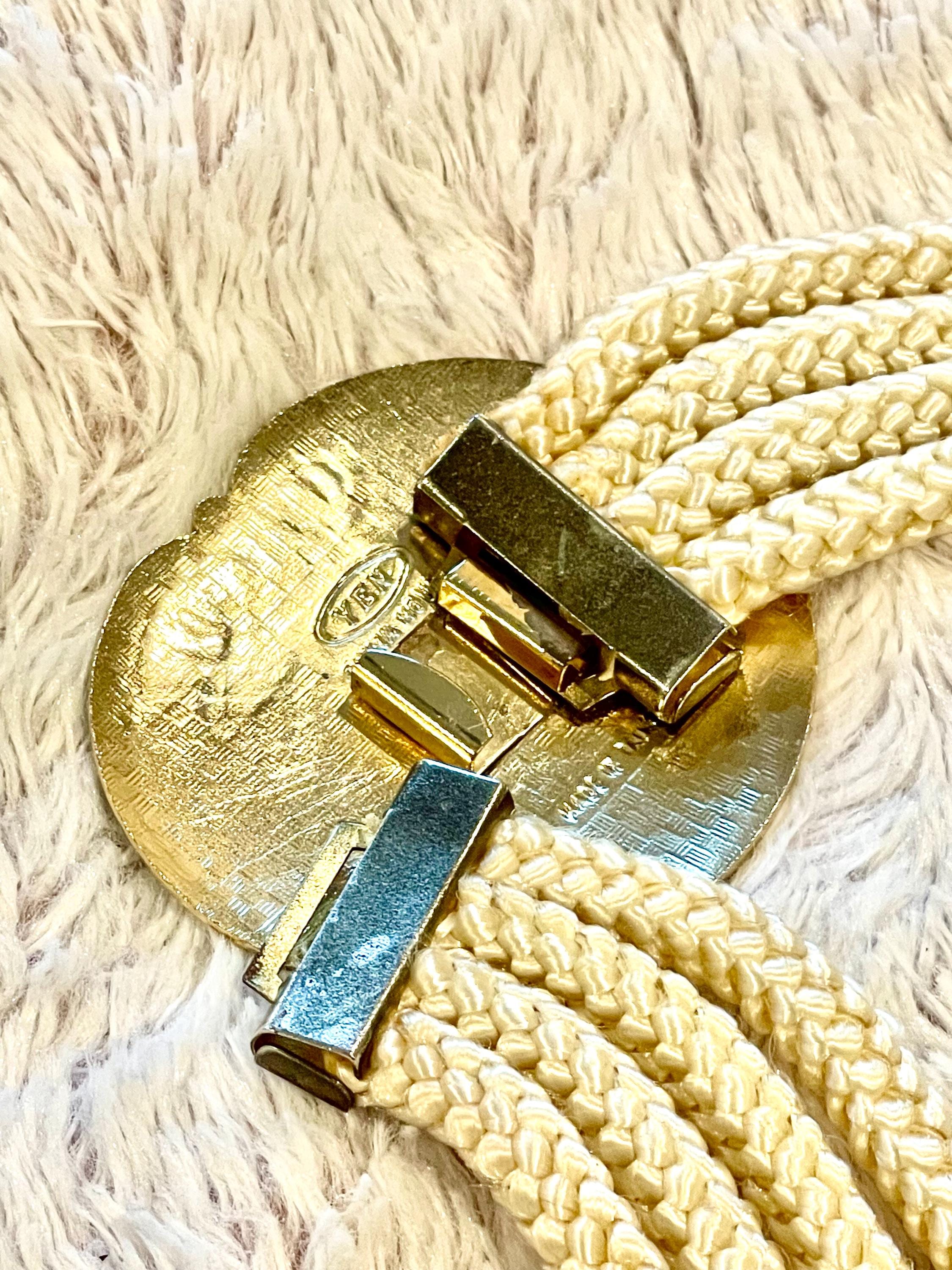 Vintage cloisonné rope belt Vintage Cloisonné Buckle Rope Belt - Etsy main image 3