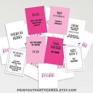 Jeu à boire BOOZED, jeu de cartes amusant à imprimer pour la nuit entre filles