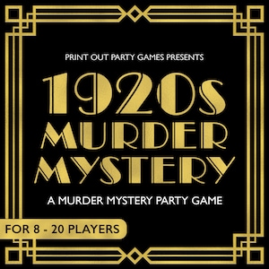 1920s Murder Mystery Game | Speakeasy Dinner Party for 8 to 20 Players | Printable Instant Download