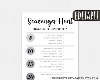 Party Scavenger Hunt | Etsy