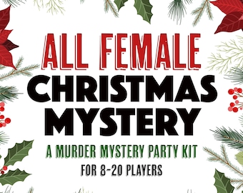 All-Female Christmas Murder Mystery Game | Festive Whodunnit (Digital Download)