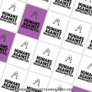 Humanos contra despedidas de soltera, juego de despedida de soltera, despedidas de soltera contra la decencia, juego imprimible de descarga instantánea MALO