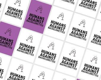 Humans Against Bachelorettes, Adult Bachelorette Party Game (Printable Download)