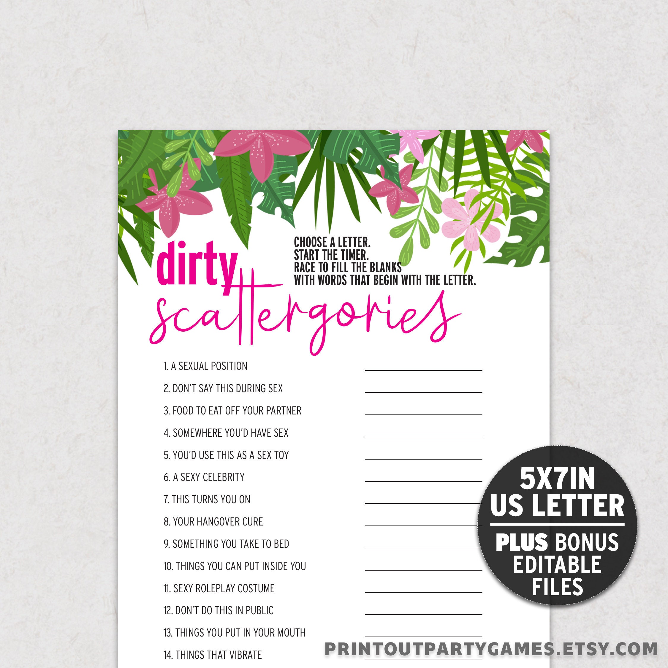 Bachelorette Party Scattergories Game Dirty Scattergories For Hen bachelorette-party-scattergories-game-dirty-scattergories-for-hen