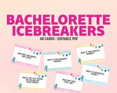 Bachelorette Ice Breaker Game: Fiesta Theme Conversation Cards (Editable PDF)