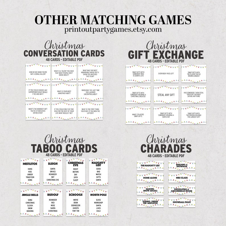 Christmas Jingle & Mingle Ice Breaker Game Find the Guest Etsy UK