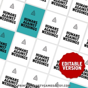 Humans Against Weddings: bewerkbare versie