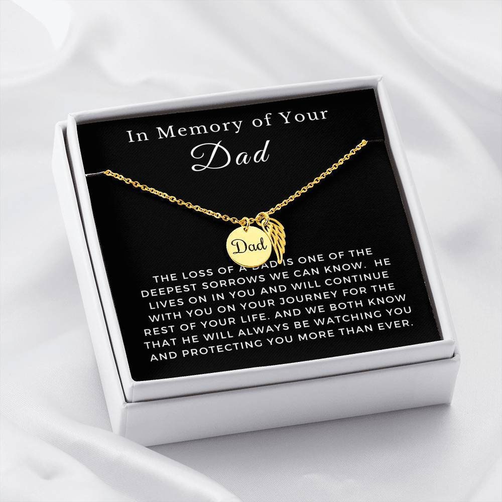 Dad Remembrance Necklace Loss of Dad Gift Grief Gift | Etsy