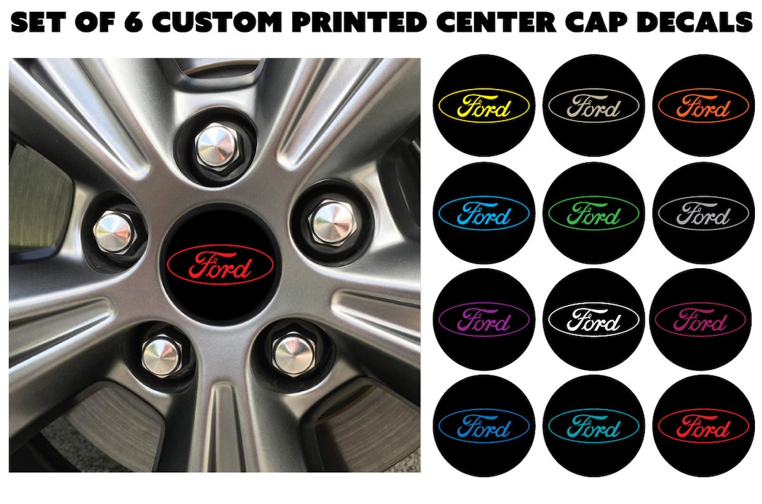Ford Center Cap Logo Emblem Overlay Decals/stickers Vinyl Waterproof