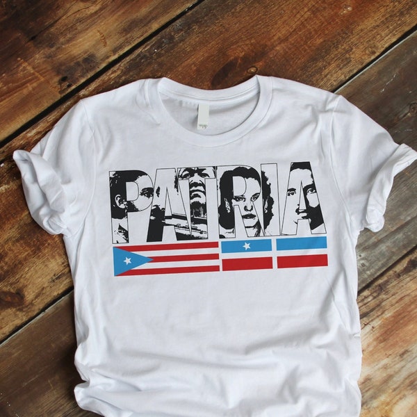 Patria, Puerto Rican Heroes, Puerto Rican flag, Unisex Softstyle T-Shirt