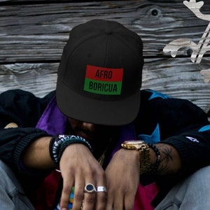 Afro Boricua, Puerto Rican, Snapback Hat