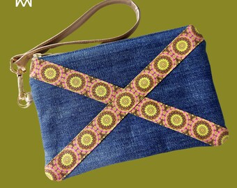 Damen Clutch Handtasche ausgefallen, Geschenk für Freundin, Kosmetik Tasche, Täschchen mit Riemen für Handgelenk, ausgefallene Geschenke