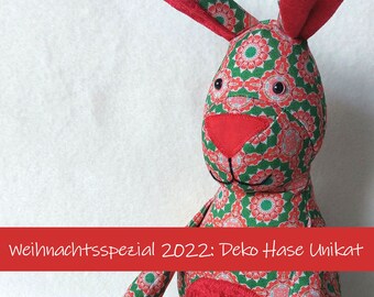 Christmas bunny for lovers, unique, unique piece, decoration bunny for adults
