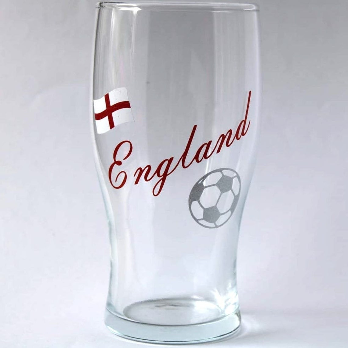 England Football Pint Glass Euros / World Cup country Etsy