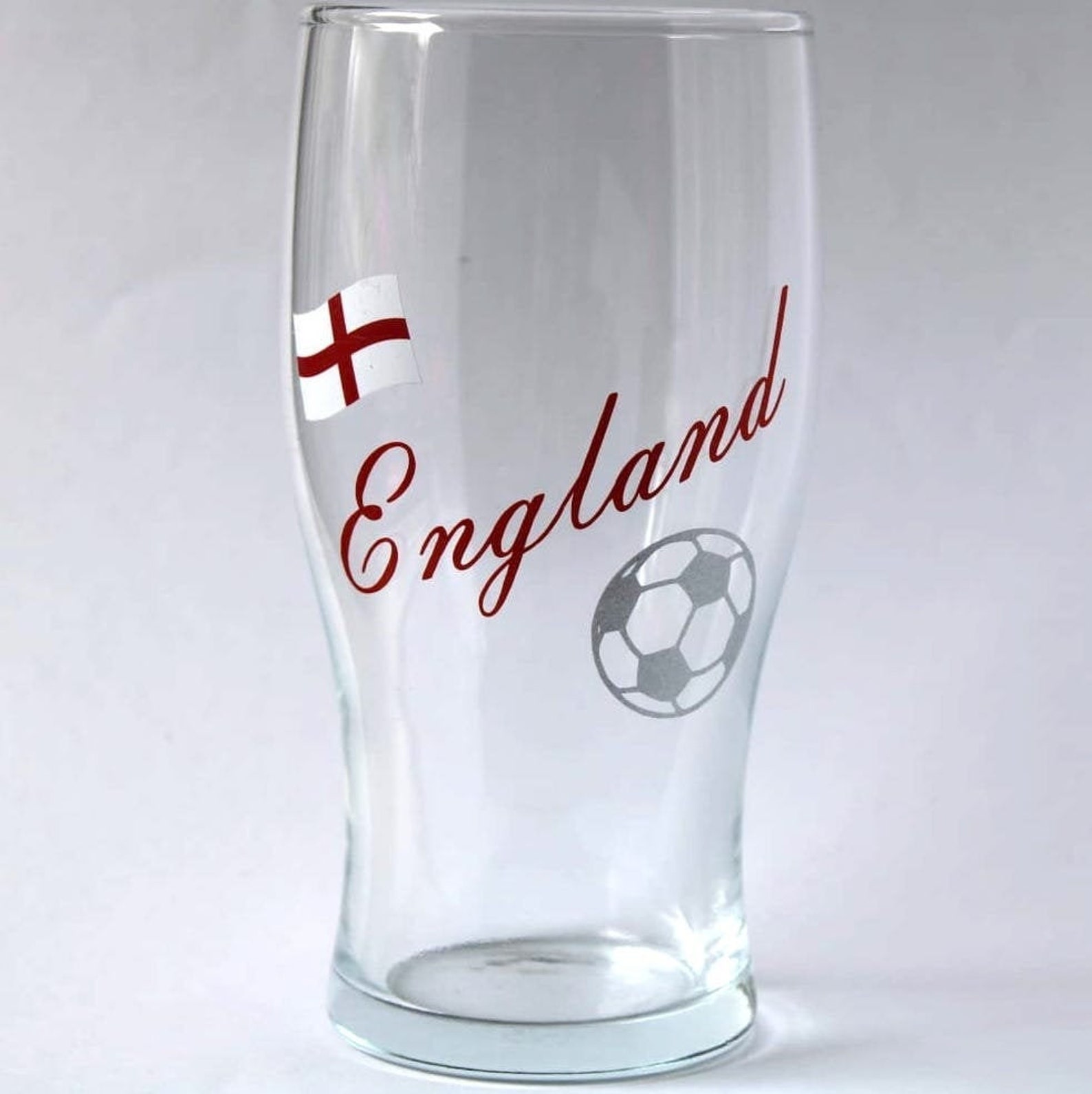 England Football Pint Glass Euros / World Cup country Etsy