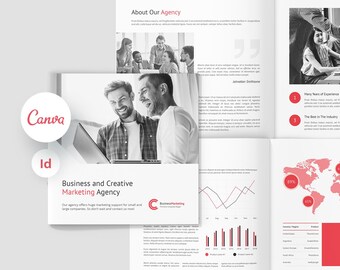 Square Brochure Template InDesign, Creative Agency Portfolio Canva, Company Profile, Design Studio Lookbook, Business Marketing Brochure
