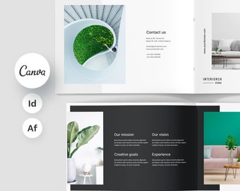 Architecture & Interior Design Portfolio, Canva Template