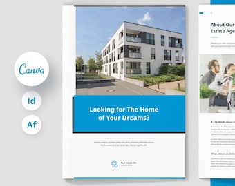 Real Estate Brochure Template, Canva, InDesign, and Affinity (Digital Download)