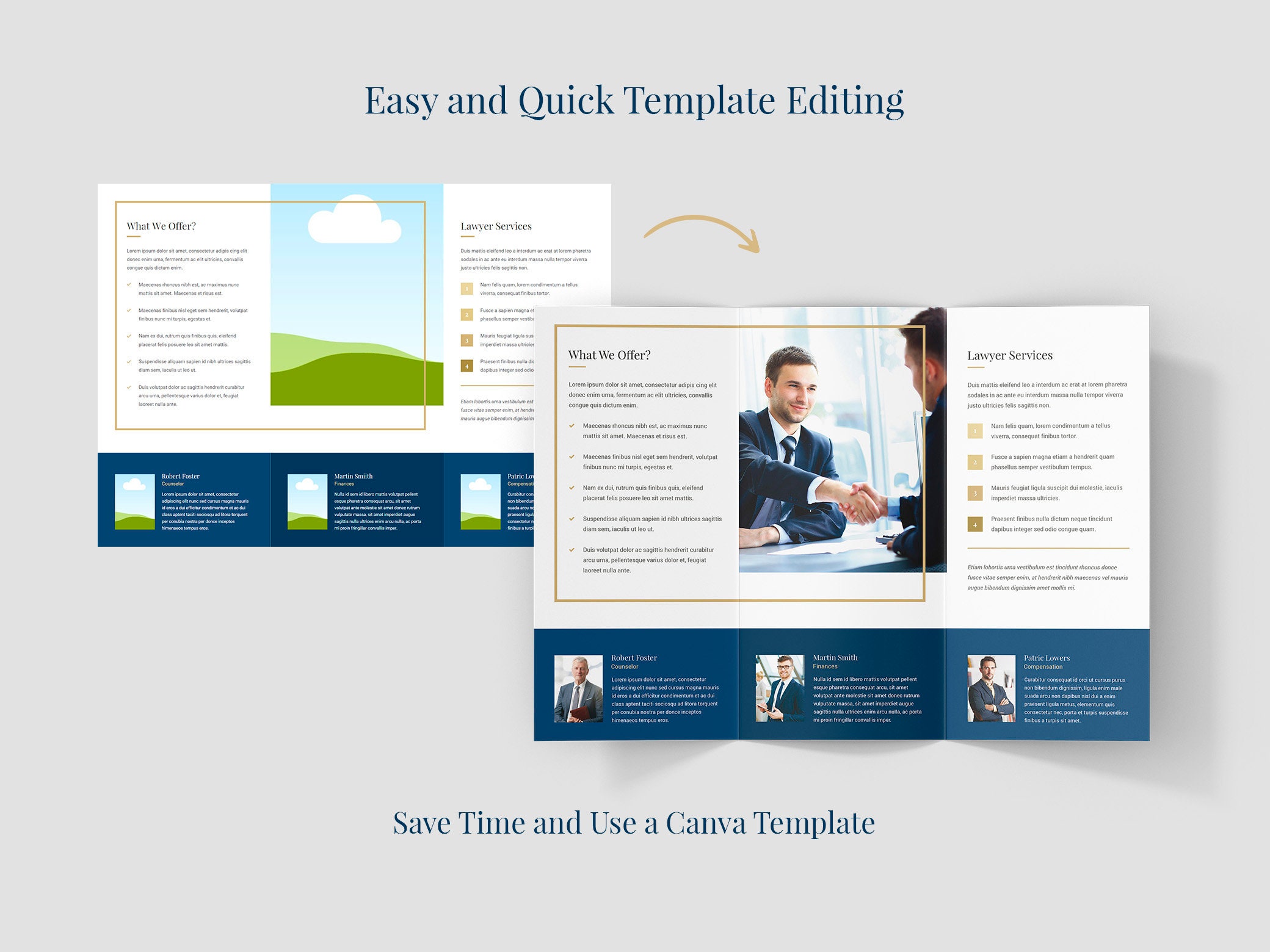 Solicitors Template Law Firm Tri-fold Brochure Template Indesign, Attorney Legal Services ...