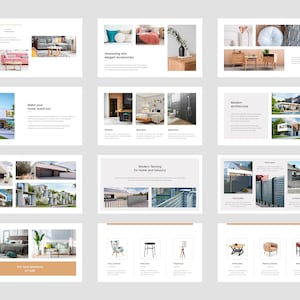 Architecture and Interior Design Portfolio PowerPoint Presentation Canva Template, Architect, Designer and Realtor, Construction Building, Fully Editable in Canva, Figma Template, Instant Downloads, Digital Products, Artbart Activity