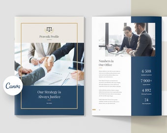 Lawyer and Realtor Brochure Company Profile, Canva Template, Law Firm Offer, Real Estate Agency, Business Brochure, Instant Download