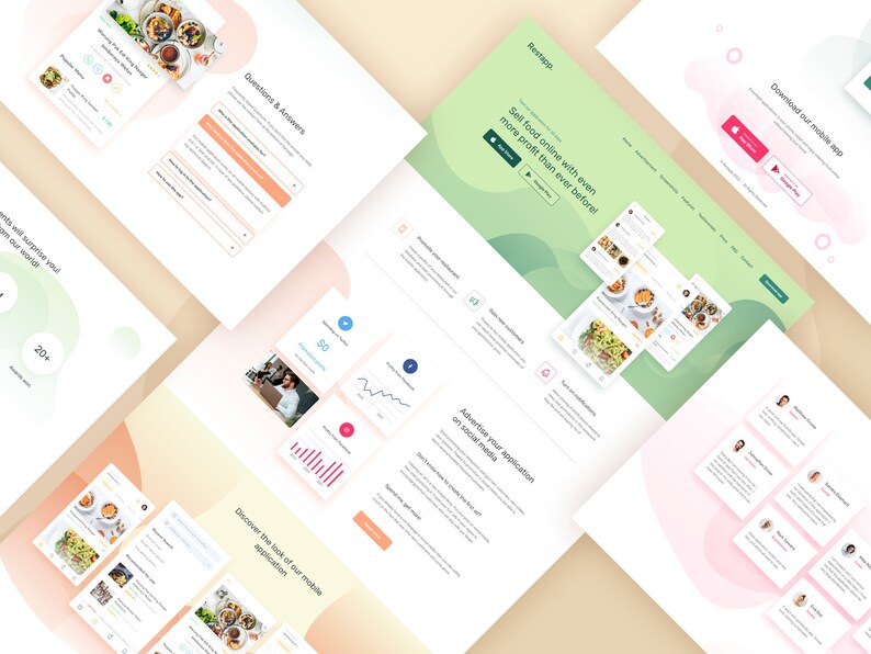 Landing Page for Mobile App Promotion, Figma Template, UI Design, One Page Website Design, Figma Website Template, Modern Design Figma Web, Digital Product, Instant Download, Graphic Designer, Artbart Activity