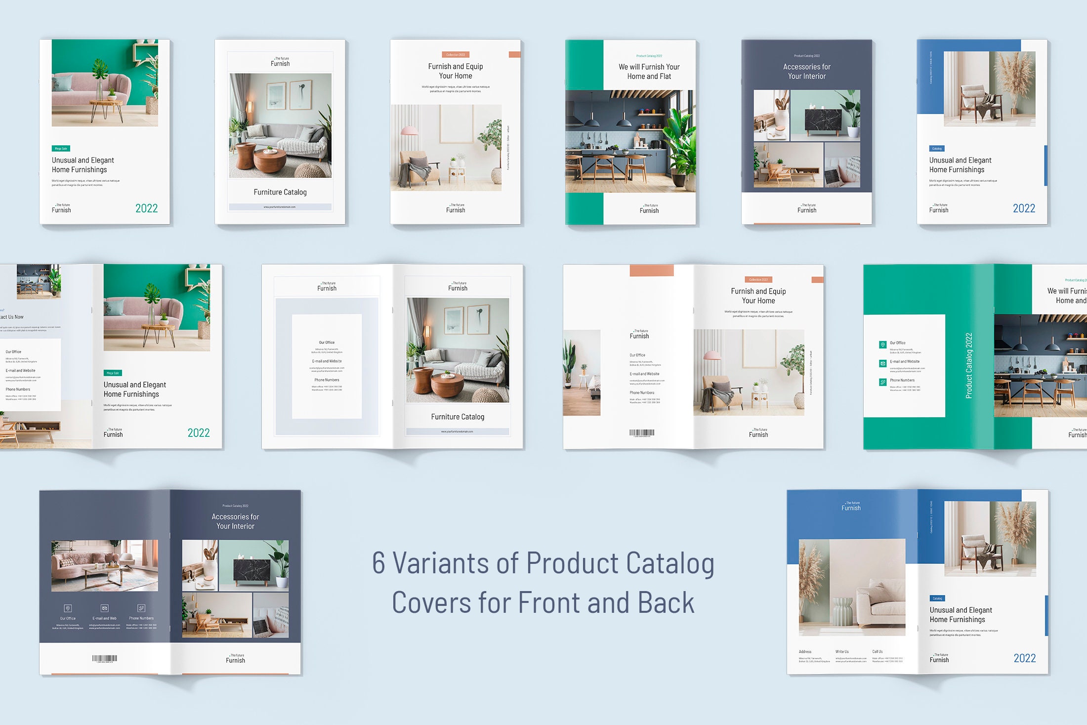 Furniture Catalog Canva Template, Editable 24 Page Line Sheet, Brochure