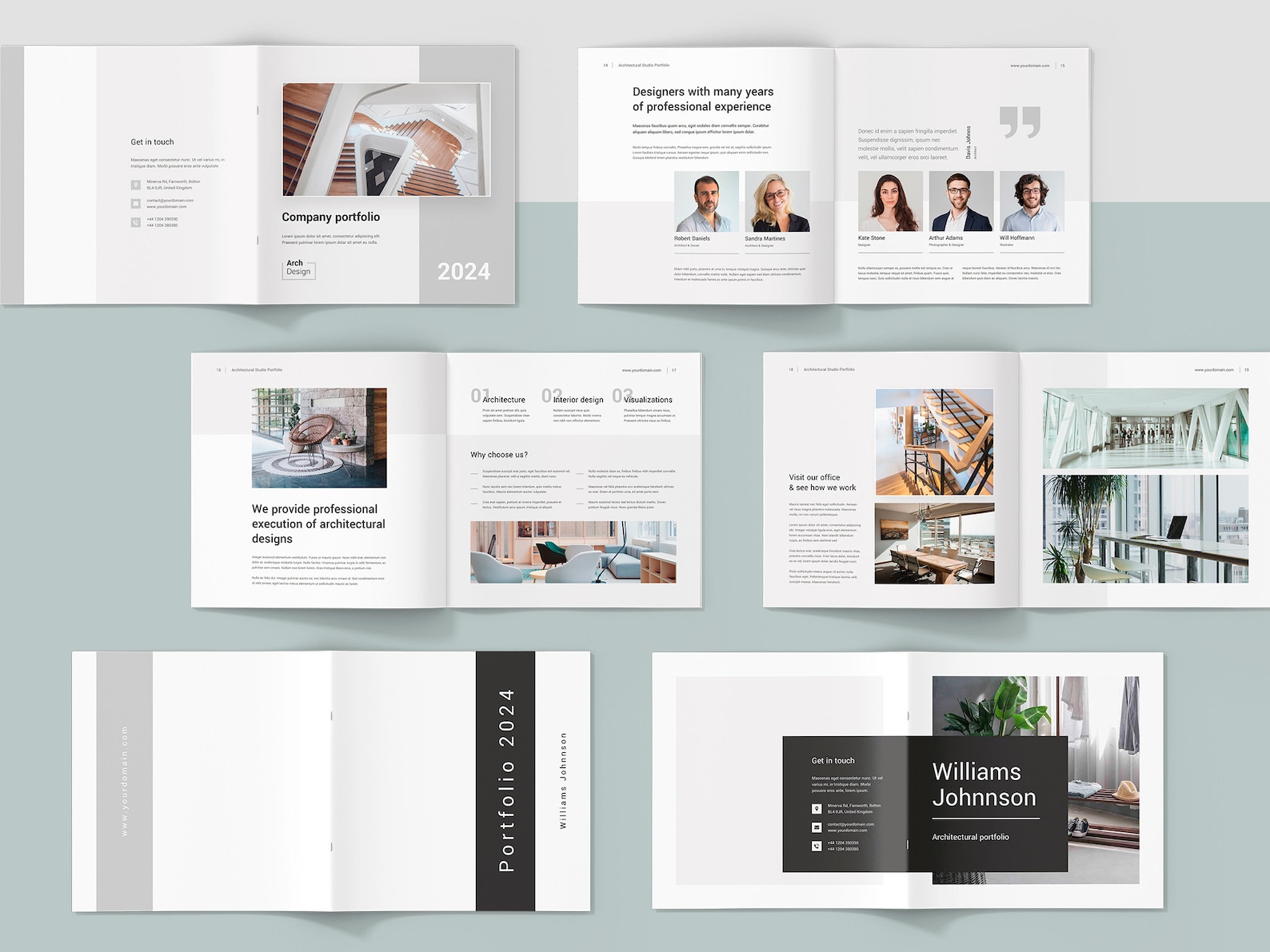 Interior Design Portfolio Canva, Architecture Square Brochure, Home ...