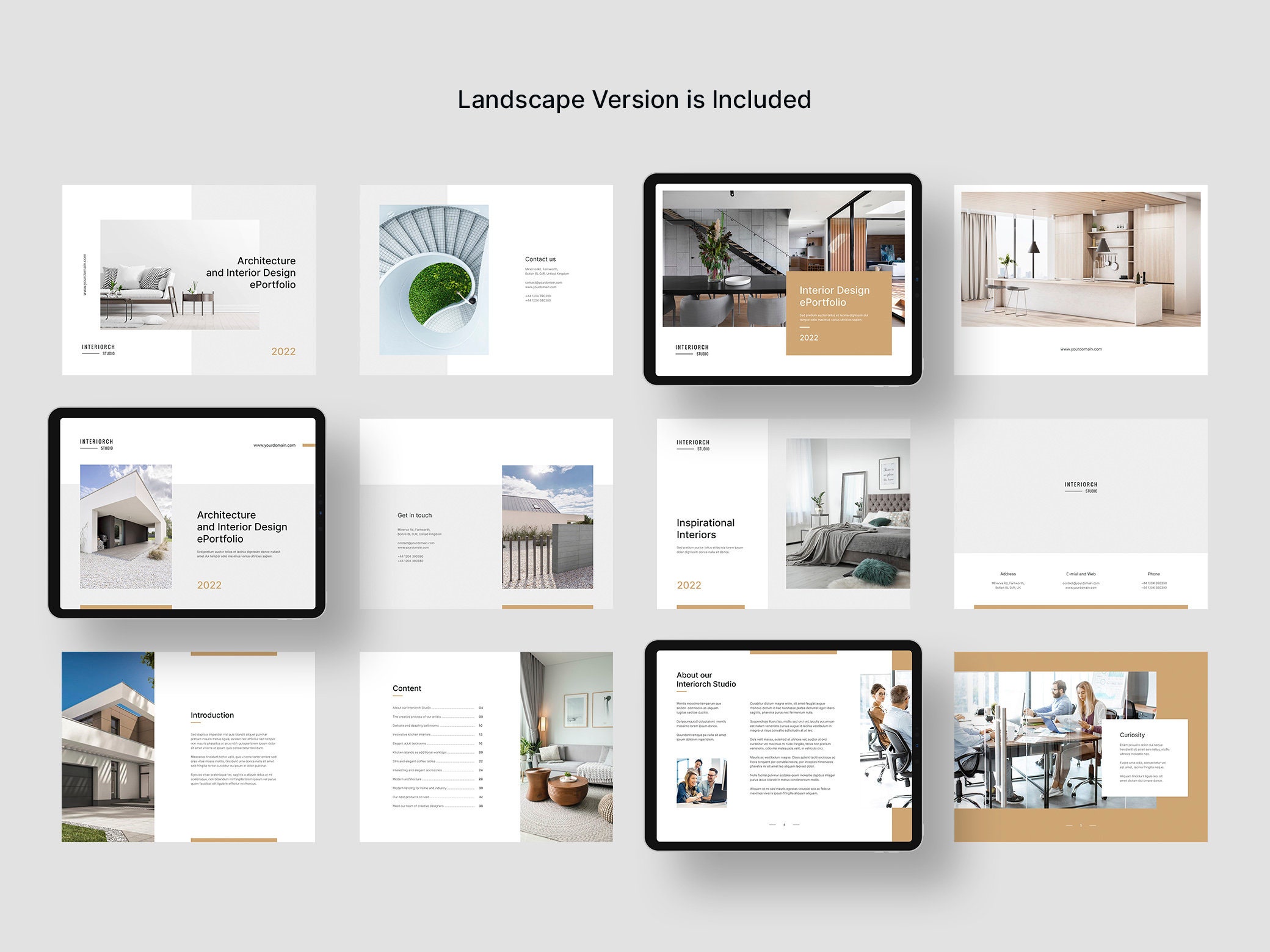 Canva Ebook Template, Architect Interior Design Portfolio (digital ...