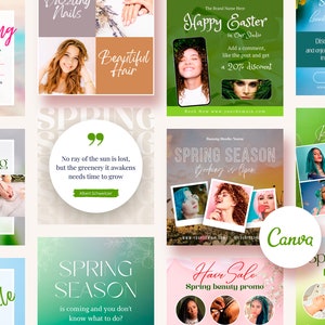 Hello Spring Flyer Templates for Beauty Business, Canva Editable, Flash Sale Flyer, Appointments Available Flyer, Book Now, Download, DIY