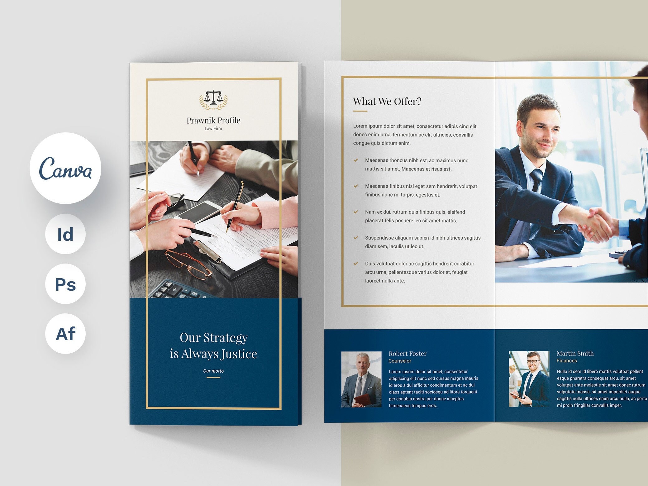 Lawyer Realtor Brochure Tri-Fold Canva Template, Real Estate Agency, Legal Services, Law Firm, Property, Digital Product, Instant Download