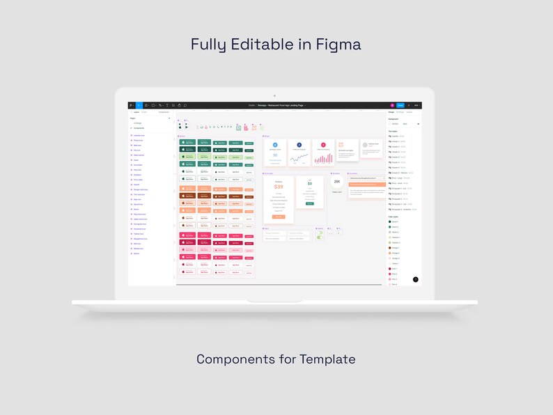 Landing Page for Mobile App Promotion, Figma Template, UI Design, One Page Website Design, Figma Website Template, Modern Design Figma Web, Digital Product, Instant Download, Graphic Designer, Artbart Activity