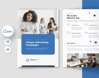 Business Project Proposal Template, Canva and InDesign Templates, Creative Agency Brochure Design, Business Plan, Company Profile, Report