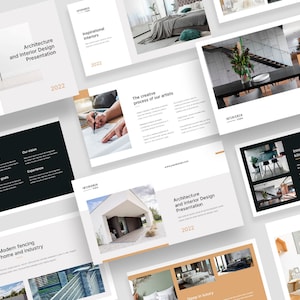 Architecture and Interior Design, Canva, PowerPoint Presentation, Figma Template, Architect, Realtor, Architecture Portfolio, Minimal Design